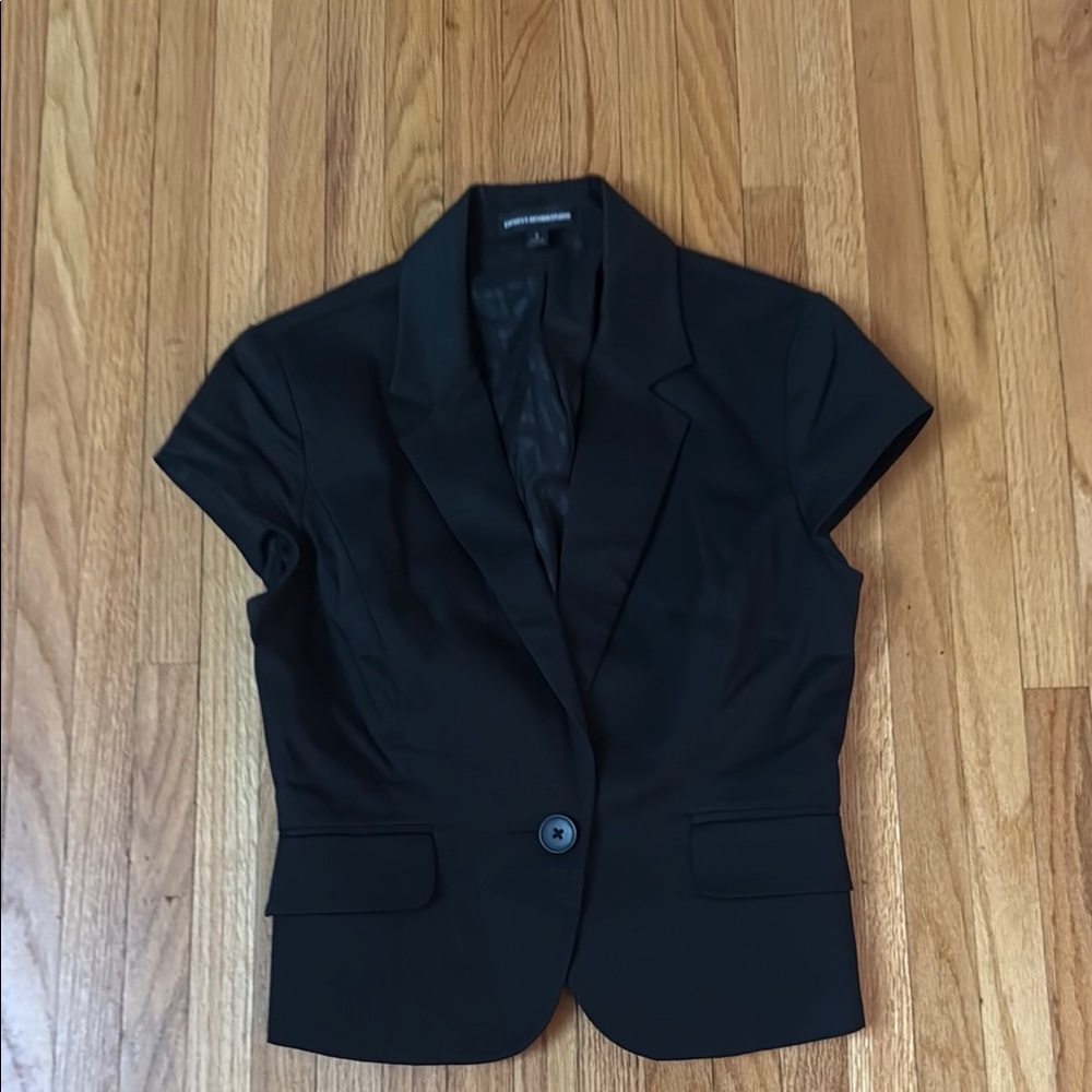Express Black Tailored Blazer with Notched Lapels